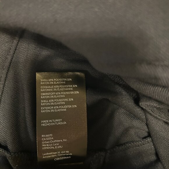 FREE PEOPLE BLACK, CROPPED, DROP-CROTCH TROUSERS, LARGE - Picture 8 of 9